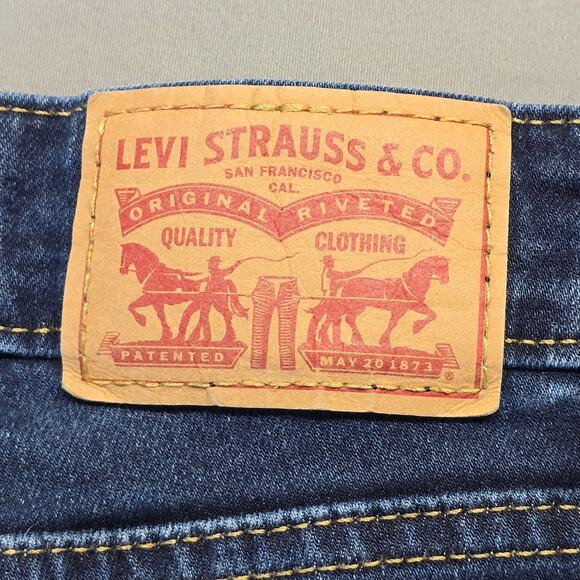Levi's 711 Skinny Blue Jeans Stretch Casual Dark Denim Classic Zip Women Size 29 - Picture 3 of 9